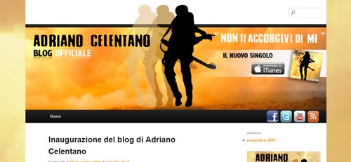 Adriano Celentano, inaugurato blog e pagina fan di Facebook