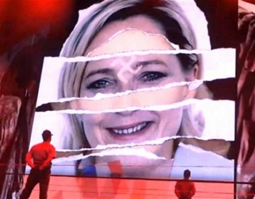 Marine Le Pen contro Madonna: "E' una vecchia cantante. Tolga il mio volto con la svastica dal suo tour"