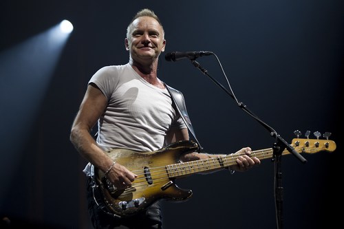 British singer Sting performs during a c