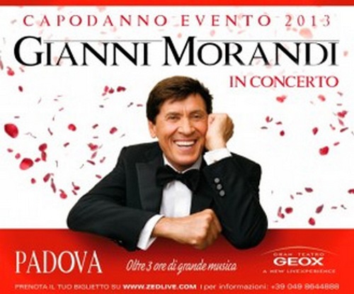 Gianni Morandi in concerto il 31 dicembre a Padova