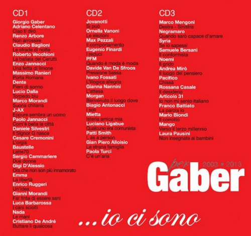 Gaber - Io ci sono - tracklist e cover