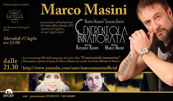 Marco Masini presenta a Roma il mini-film "Cenerentola Innamorata"