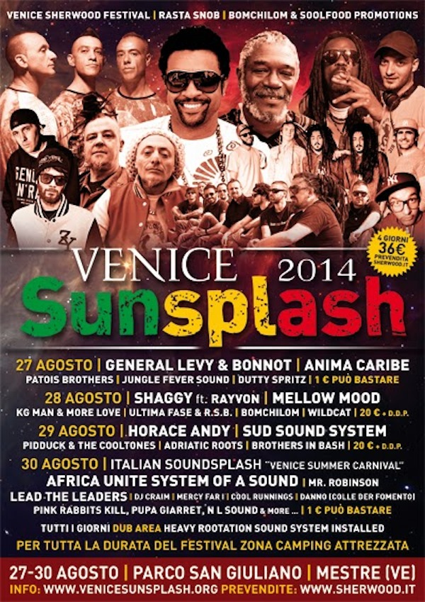 Venice Sunsplash 2014: dal 27 al 30 agosto