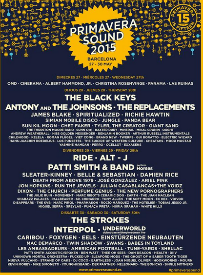 Primavera Sound 2015: The Strokes, The Black Keys, Alt-J fra gli artisti